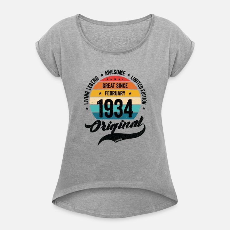 Retro 90 Years February 1934 Birthday Vintage