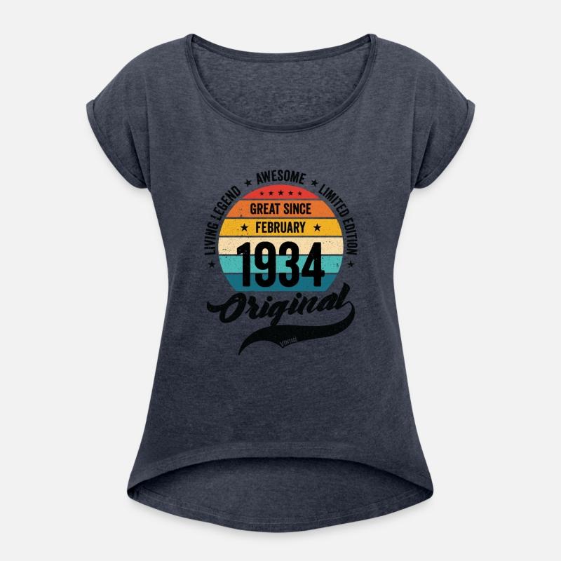 Retro 90 Years February 1934 Birthday Vintage