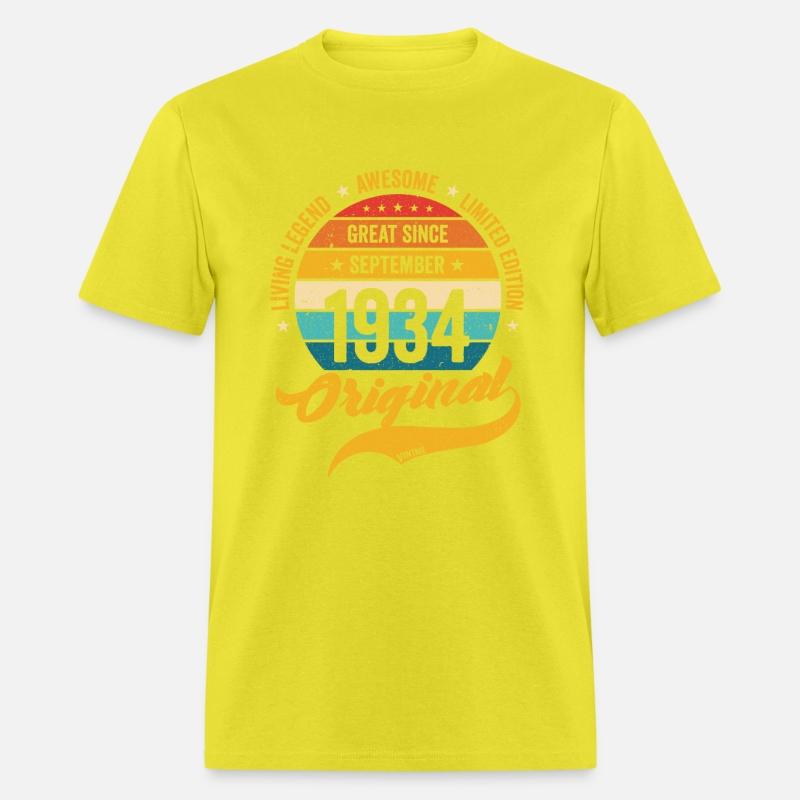 Retro 90 Years September 1934 Birthday Vintage