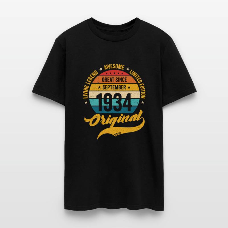 Retro 90 Years September 1934 Birthday Vintage