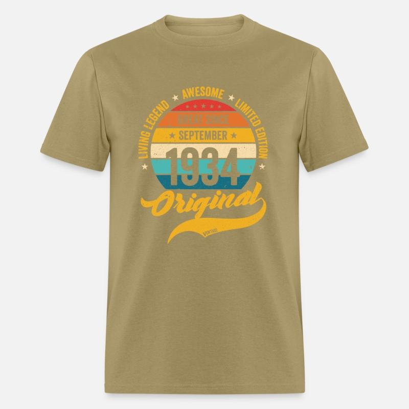 Retro 90 Years September 1934 Birthday Vintage