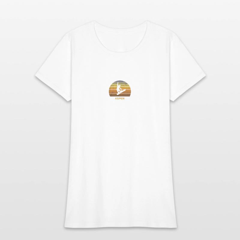 Retro Aspen Colorado Snowboarding Fan Snowboarder