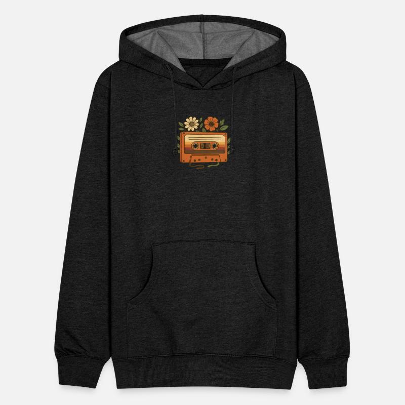 Retro Cassette Tape with Floral Accents