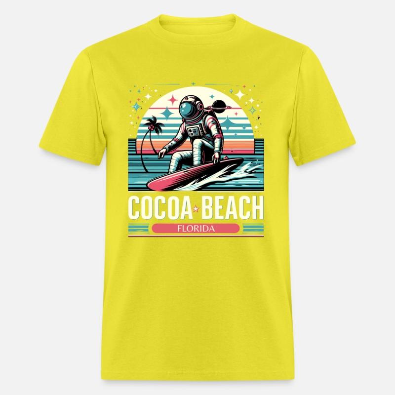 Retro Cocoa Beach florida, Astronaut surfing