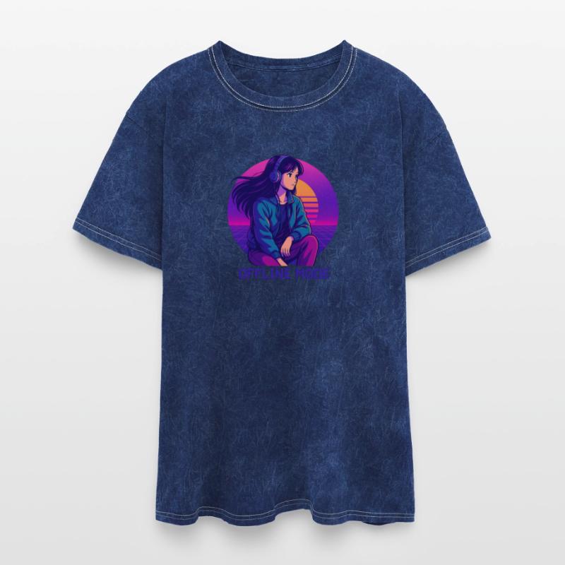 Retro Neon Offline Mode Illustration