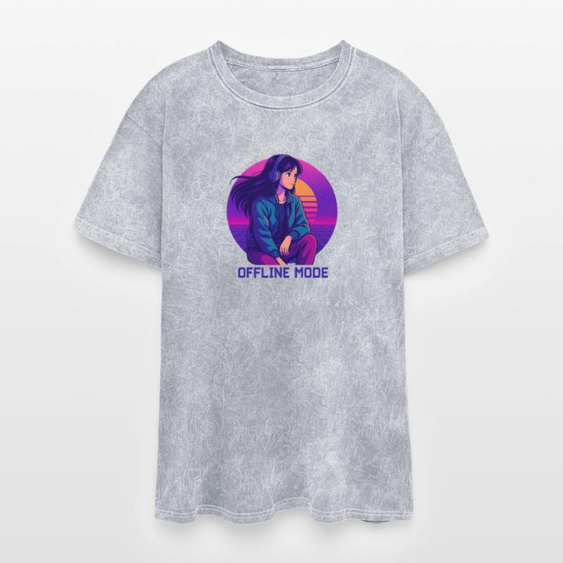 Retro Neon Offline Mode Illustration