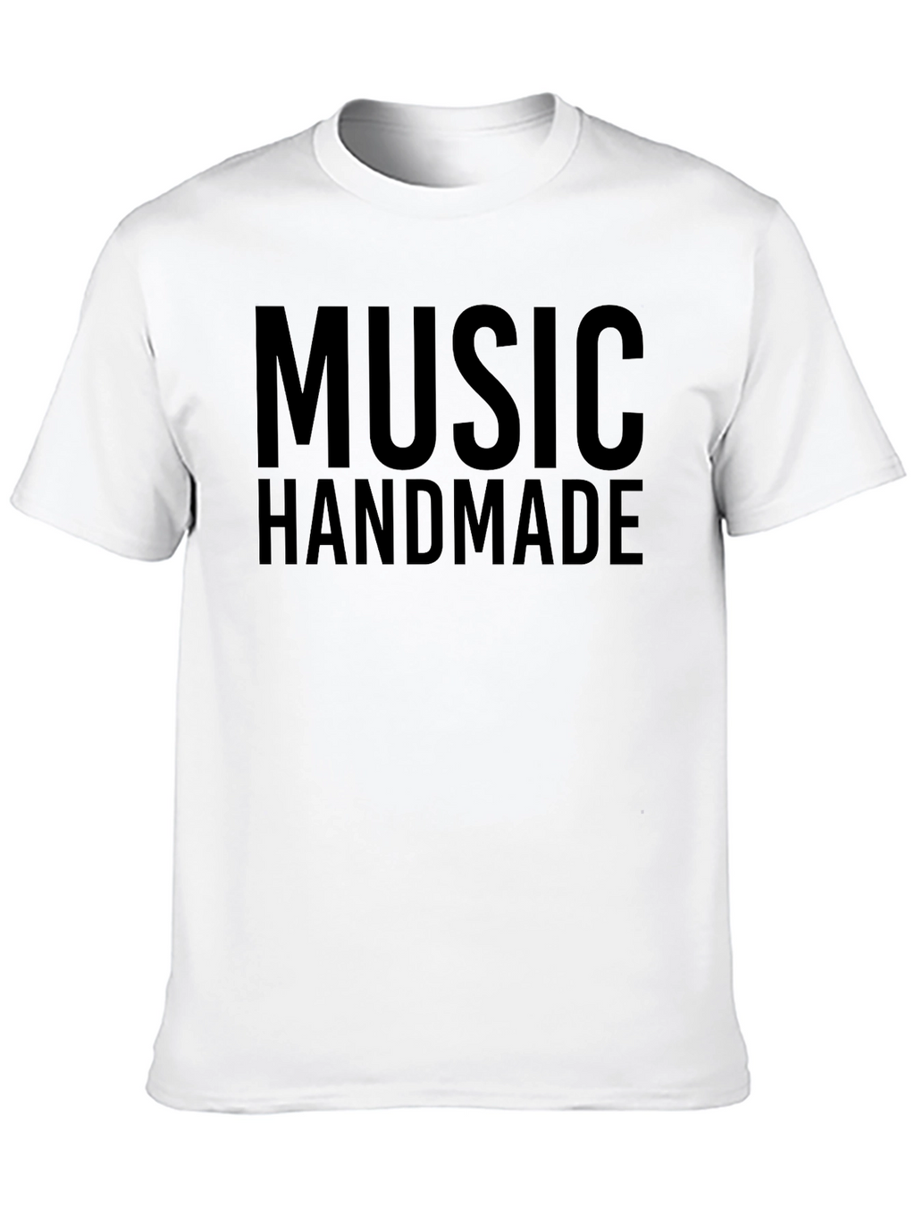 Music Handmade Graphic T-Shirt - Black Crew Neck Tee