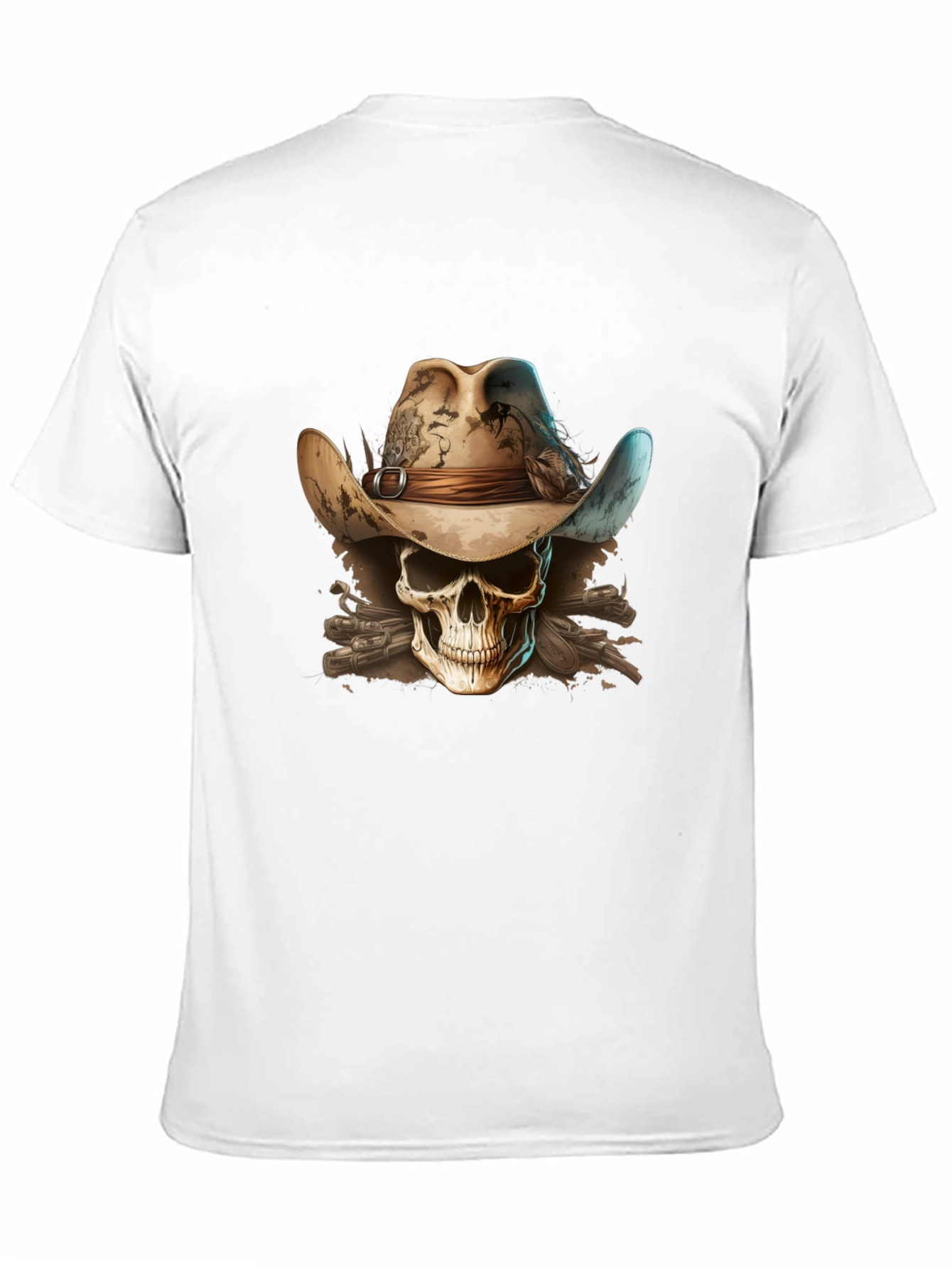 Skull Cowboy T-Shirt - Western Style