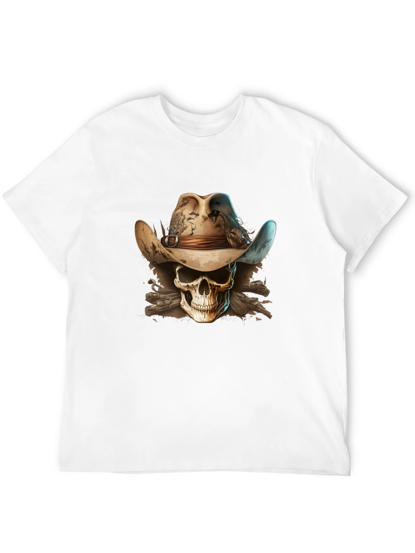 Skull Cowboy T-Shirt - Western Style