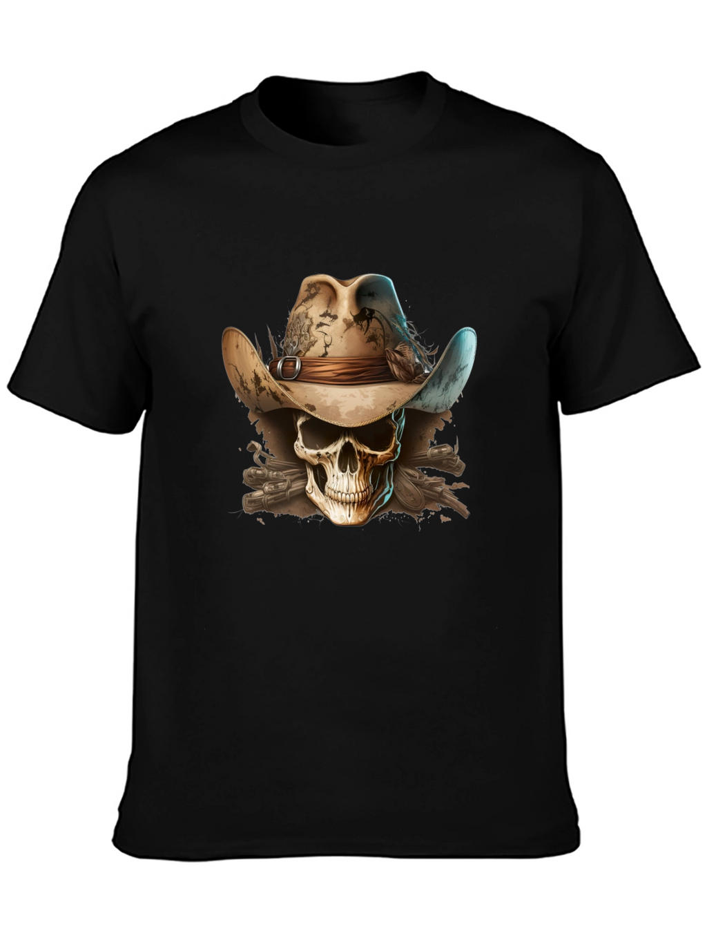 Skull Cowboy T-Shirt - Western Style