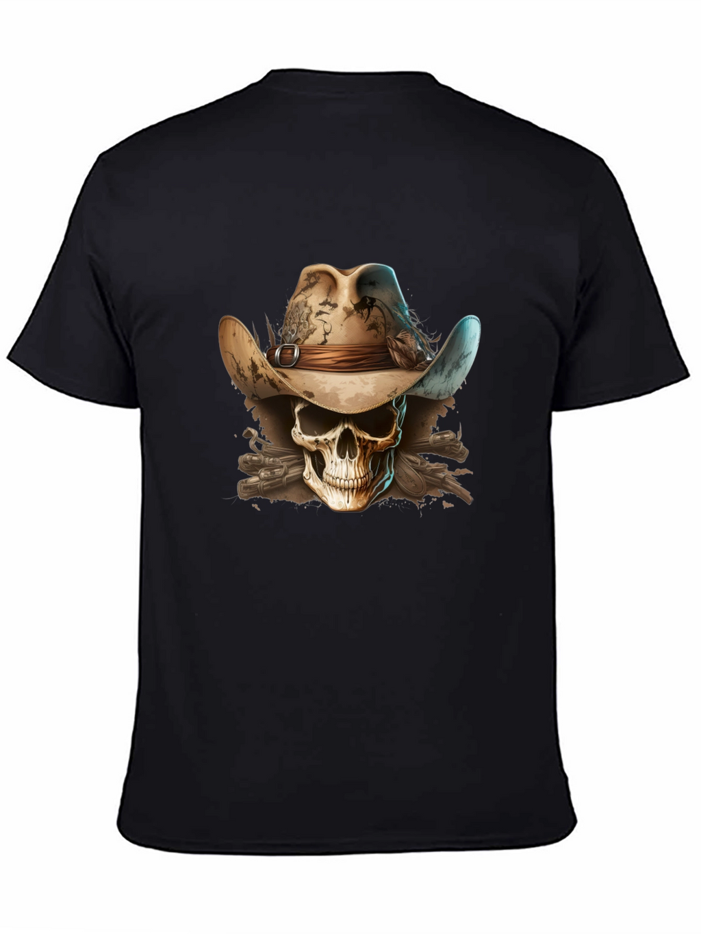 Skull Cowboy T-Shirt - Western Style