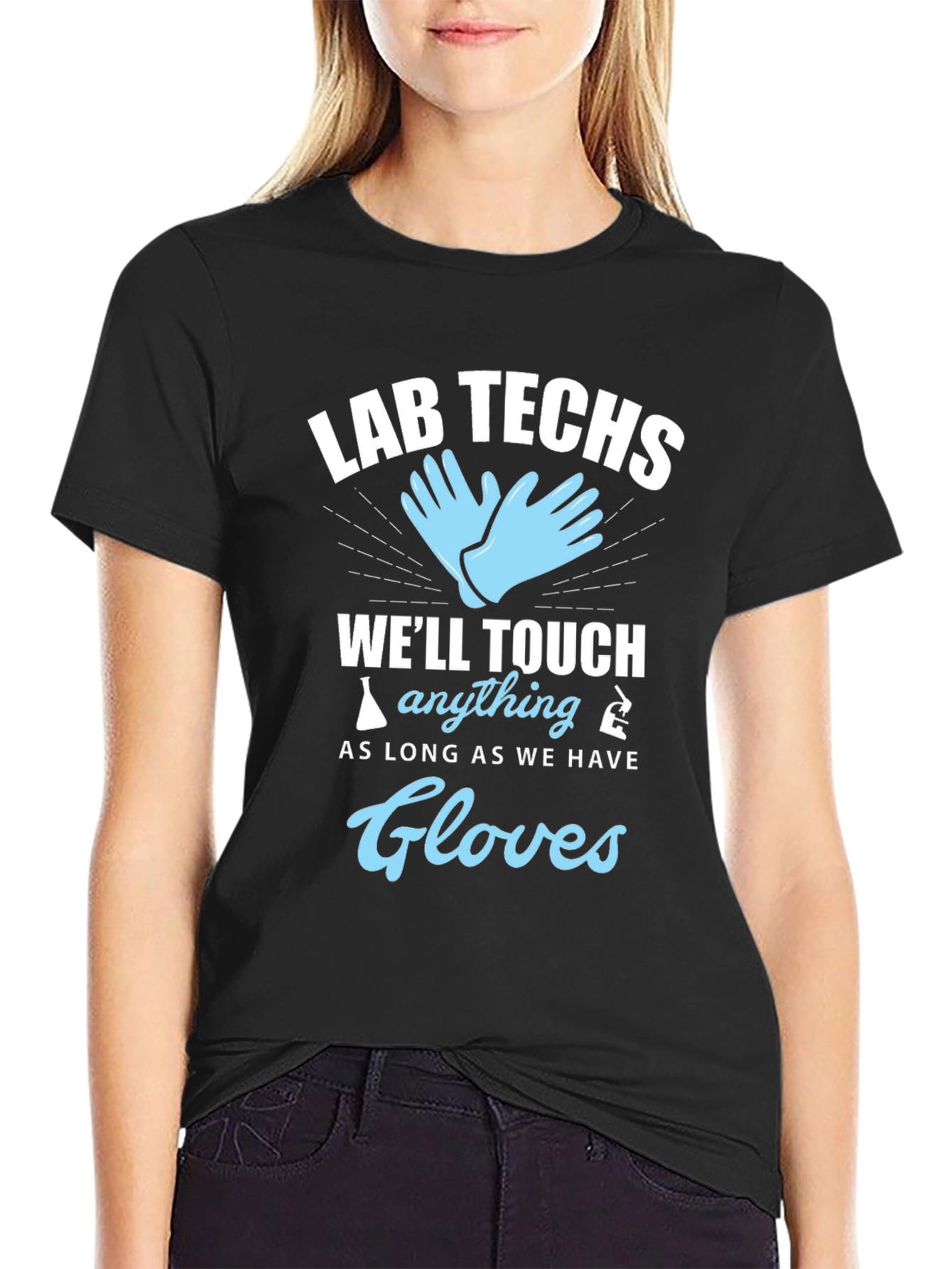 Lab Techs Gloves T-Shirt - Medical Humor Tee