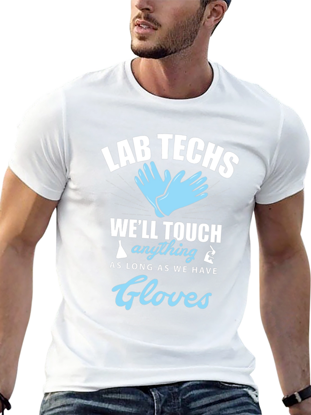 Lab Techs Gloves T-Shirt - Medical Humor Tee