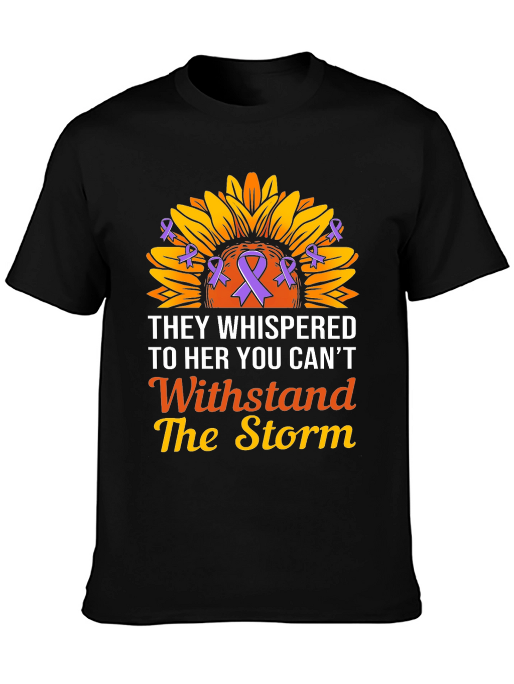 They Whispered T-Shirt Sunflower Ribbon