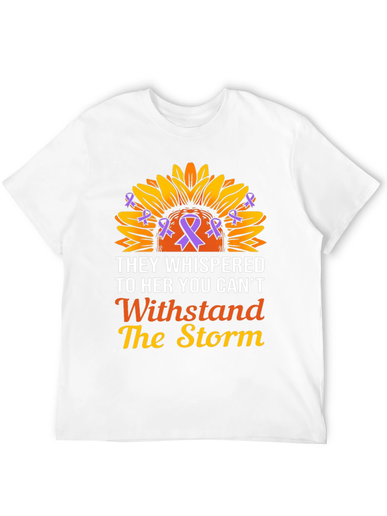 They Whispered T-Shirt Sunflower Ribbon