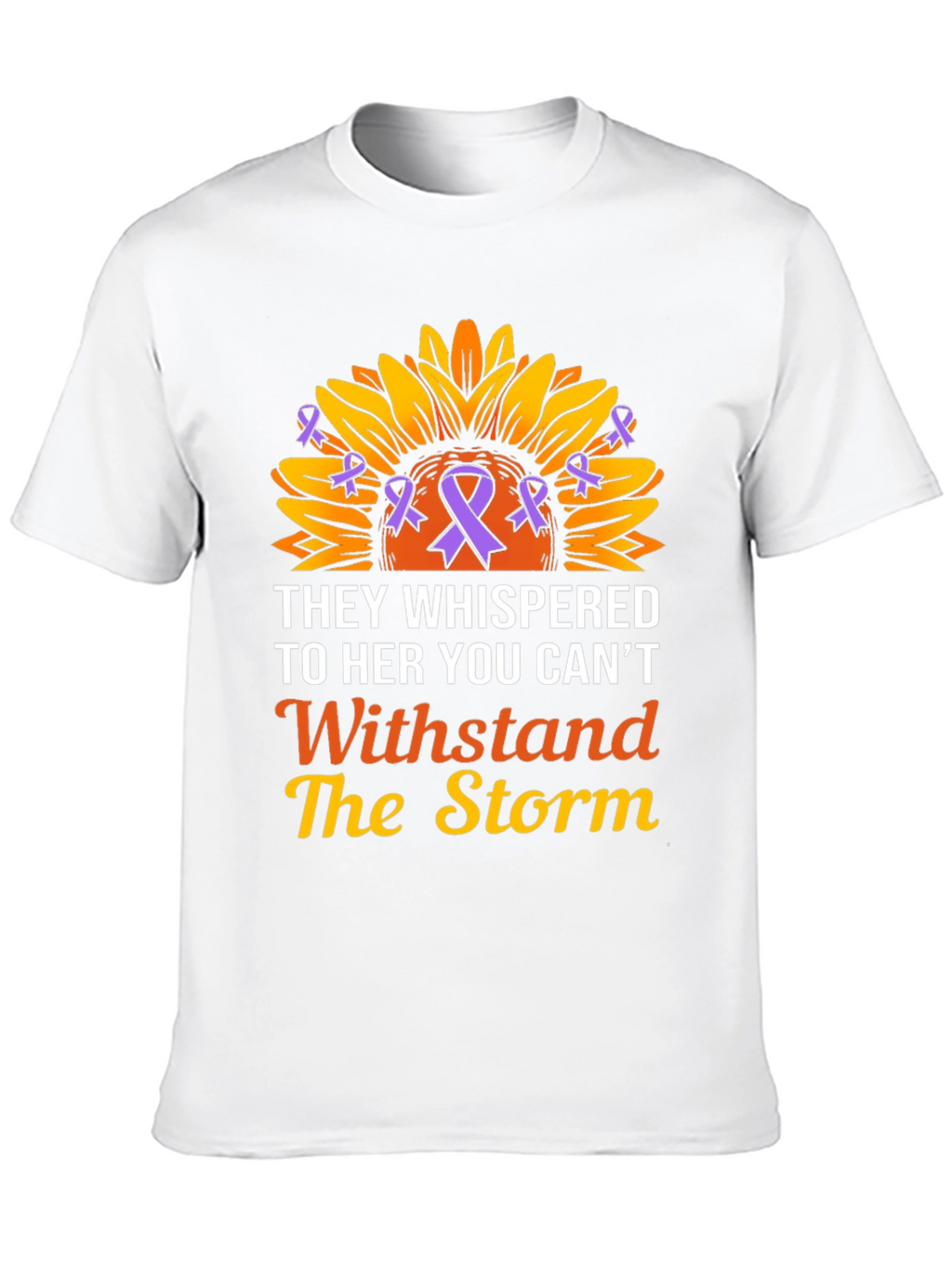 They Whispered T-Shirt Sunflower Ribbon