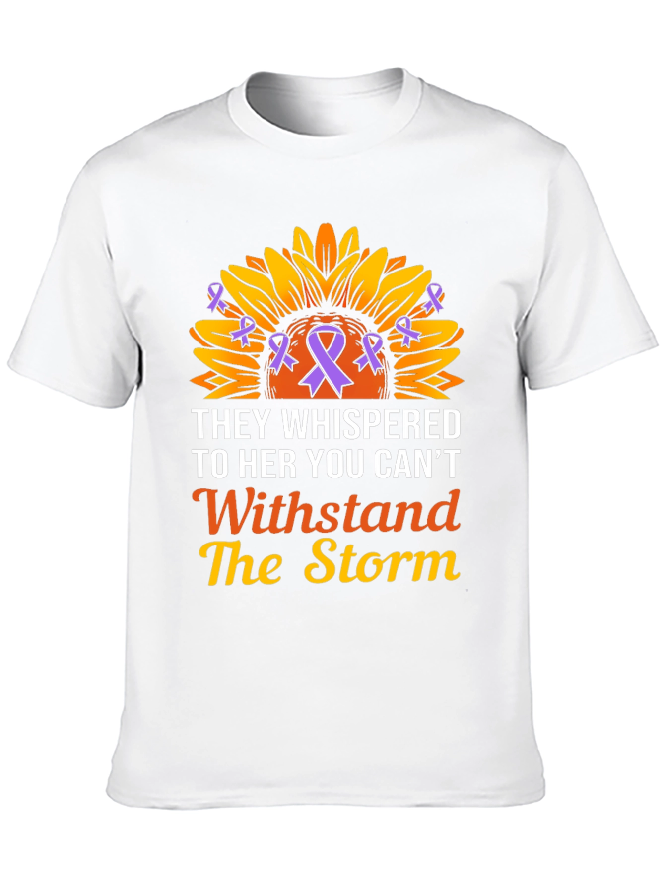 They Whispered T-Shirt Sunflower Ribbon