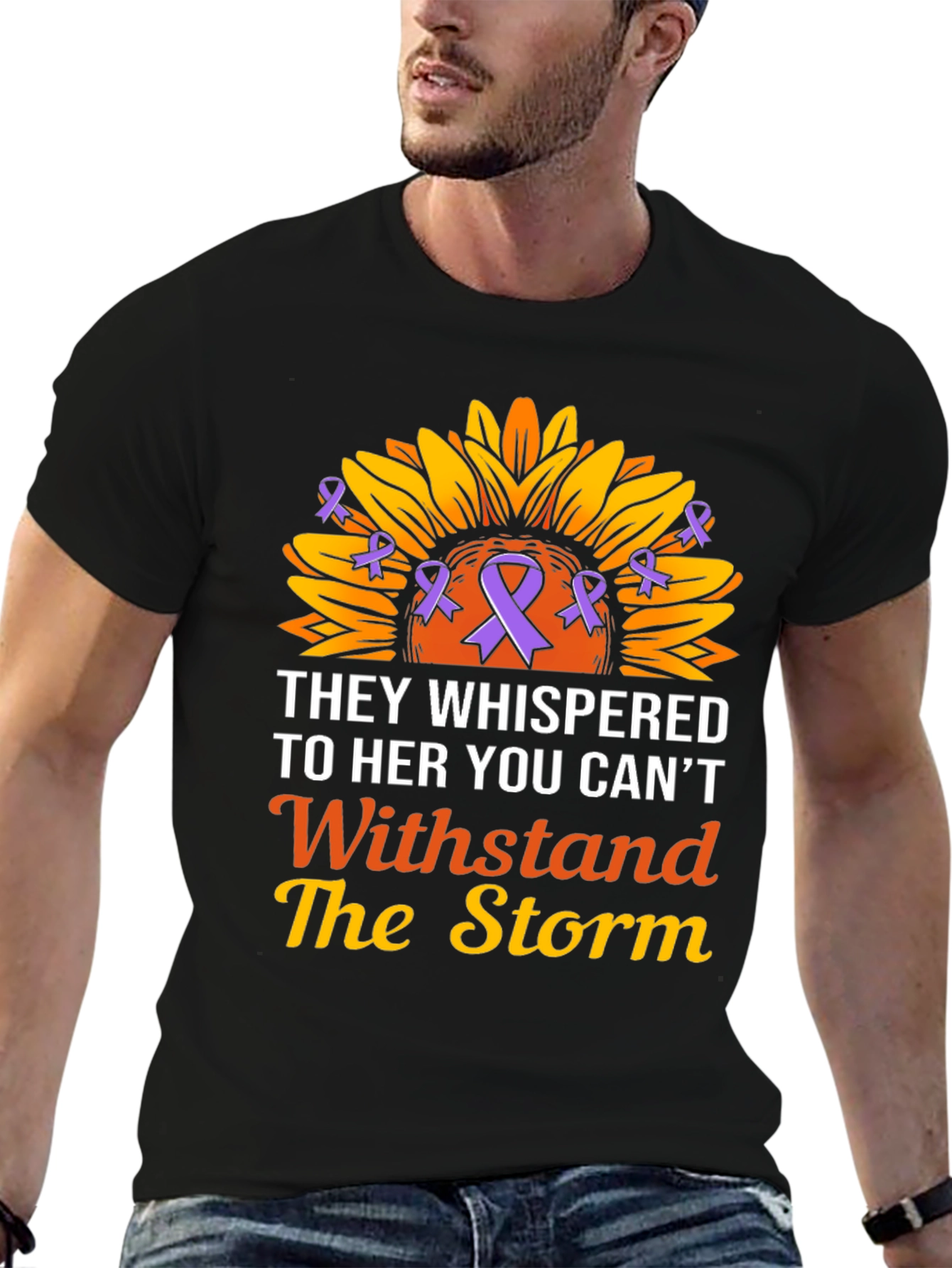 They Whispered T-Shirt Sunflower Ribbon
