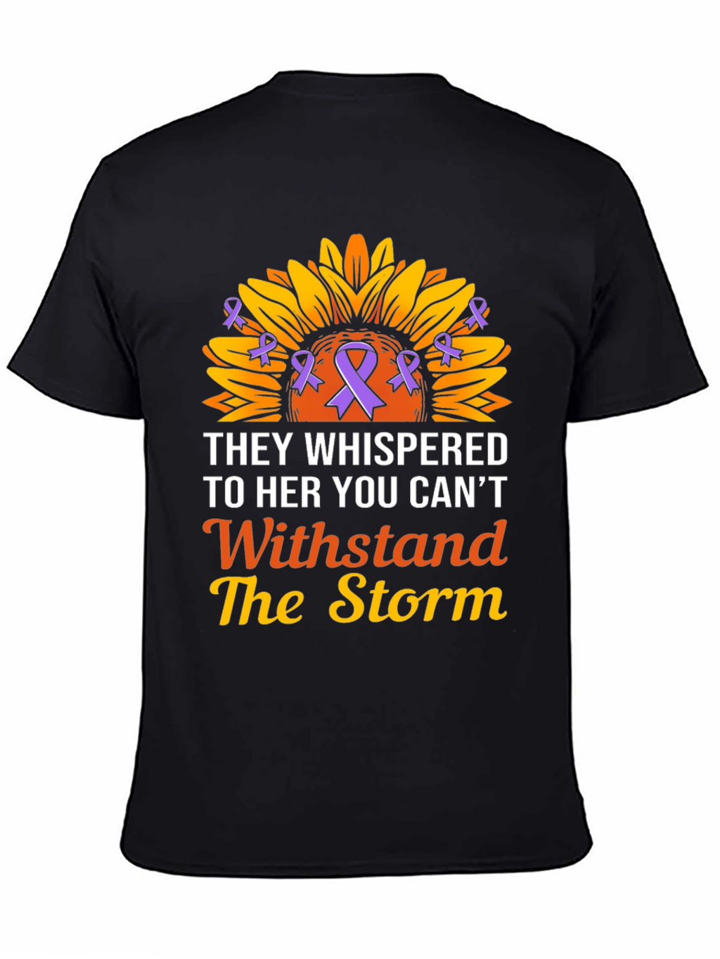 They Whispered T-Shirt Sunflower Ribbon