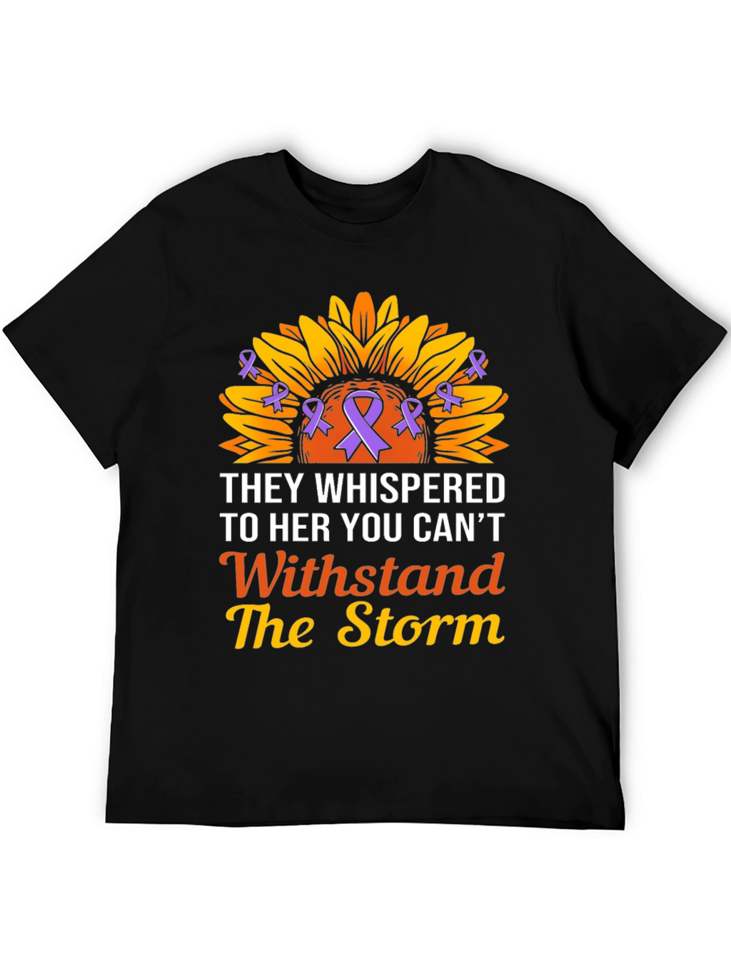 They Whispered T-Shirt Sunflower Ribbon