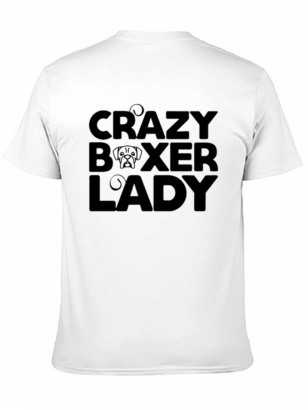Crazy Boxer Lady Black Graphic T-Shirt