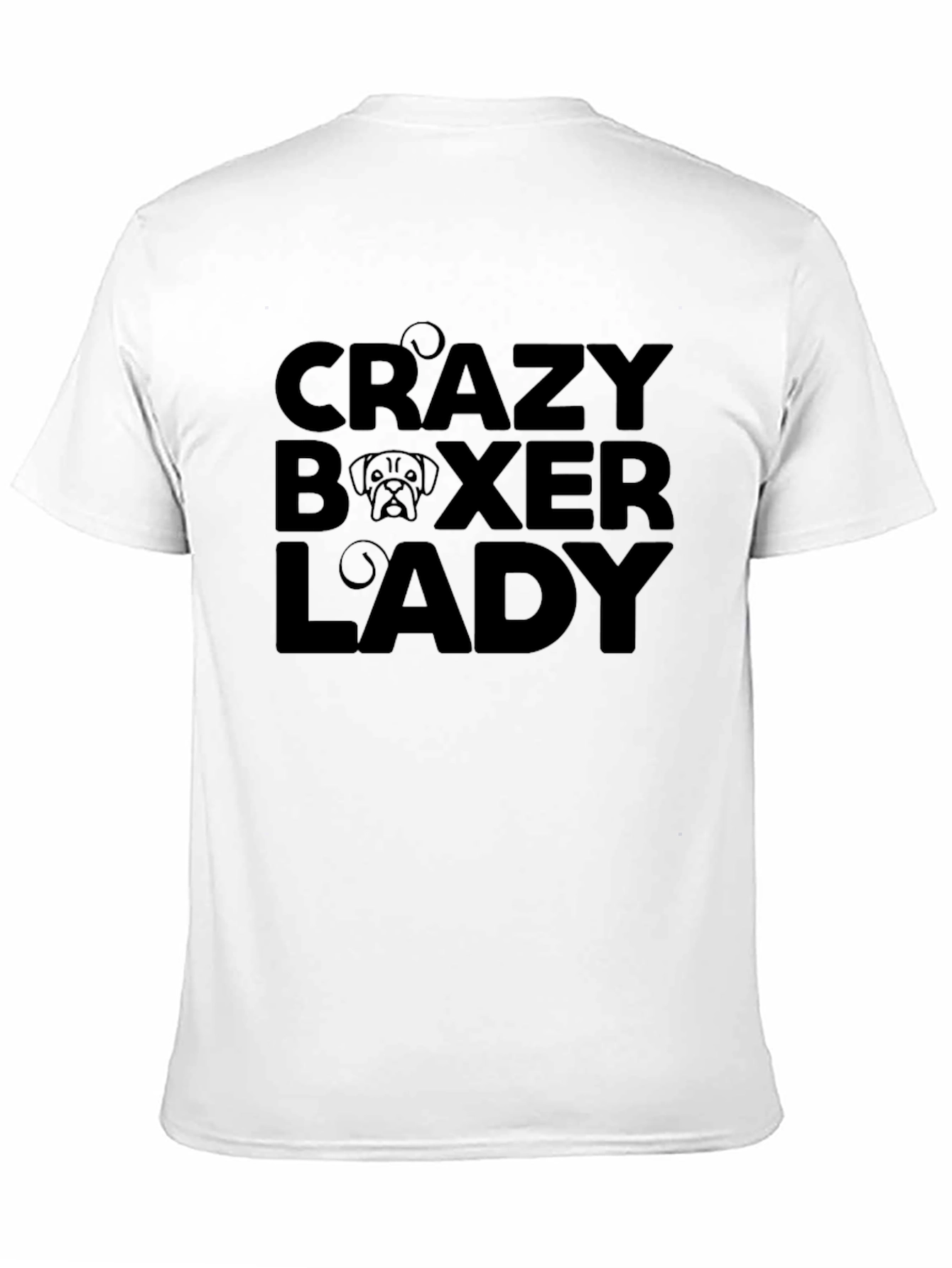 Crazy Boxer Lady Black Graphic T-Shirt