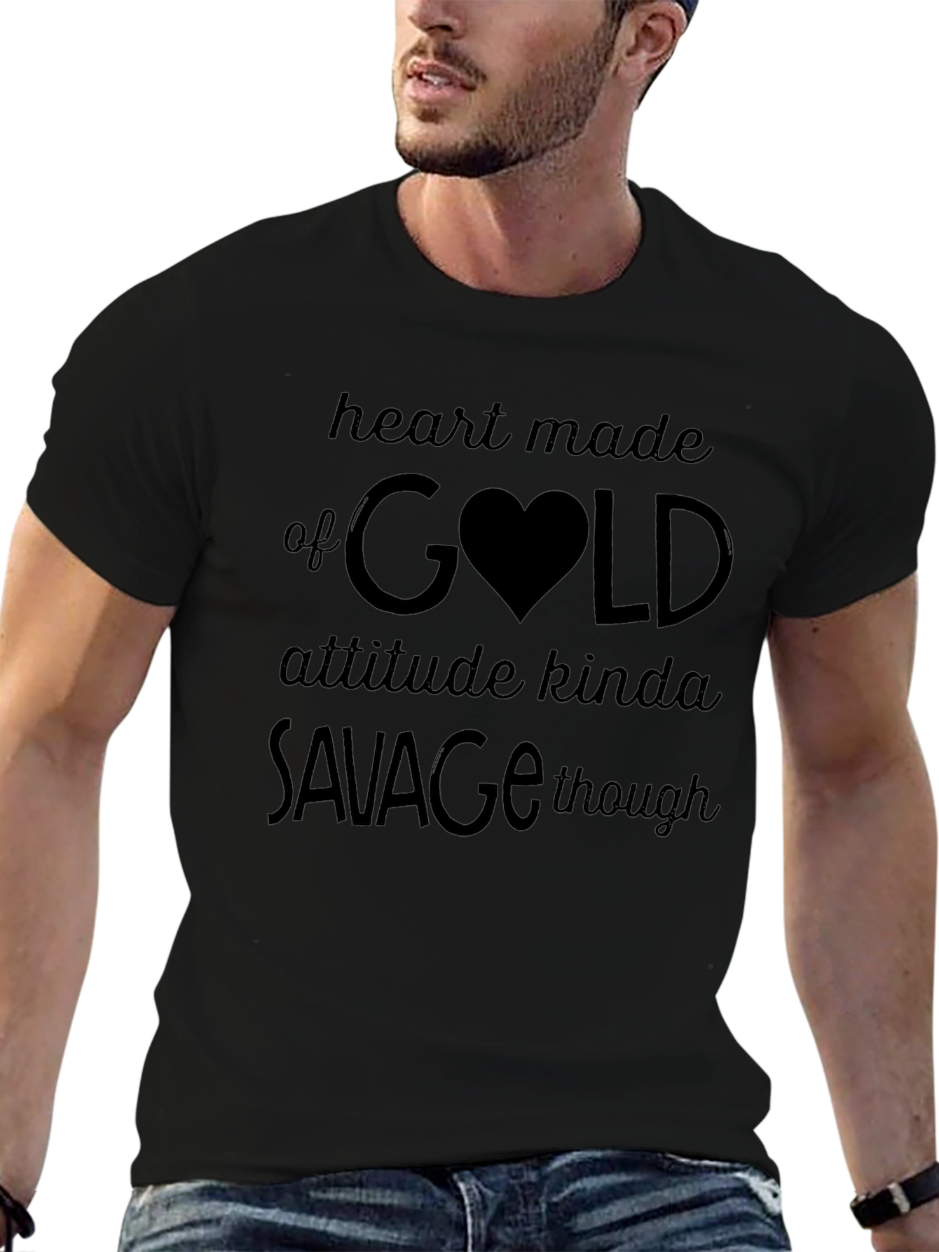 Heart of Gold Savage Tee -  Unique Graphic T-Shirt