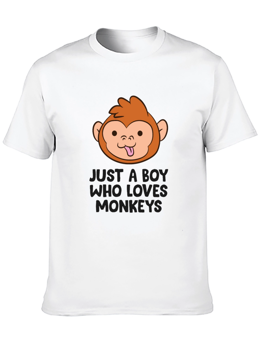 Funny Monkey Lover Boys Black T-Shirt