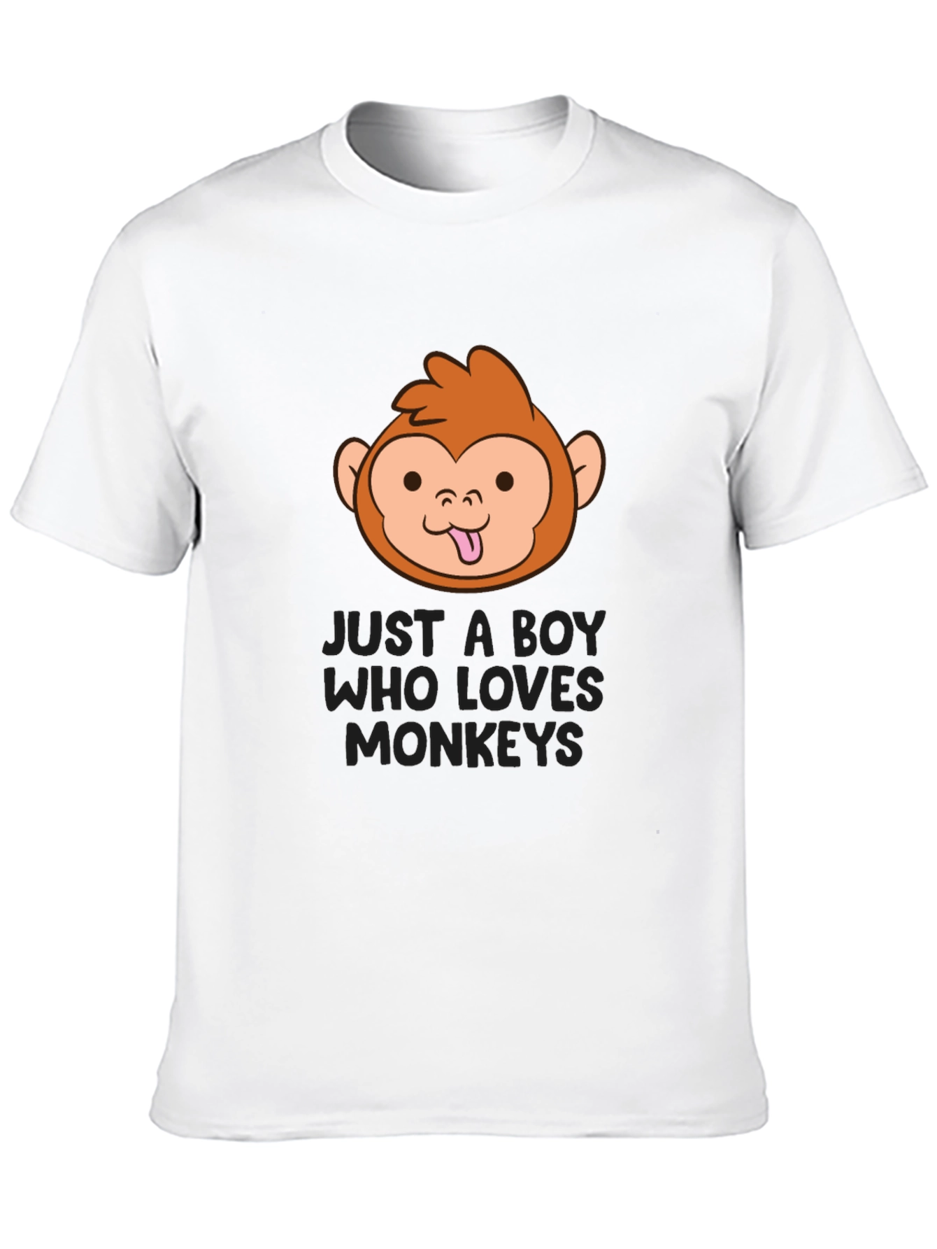 Funny Monkey Lover Boys Black T-Shirt