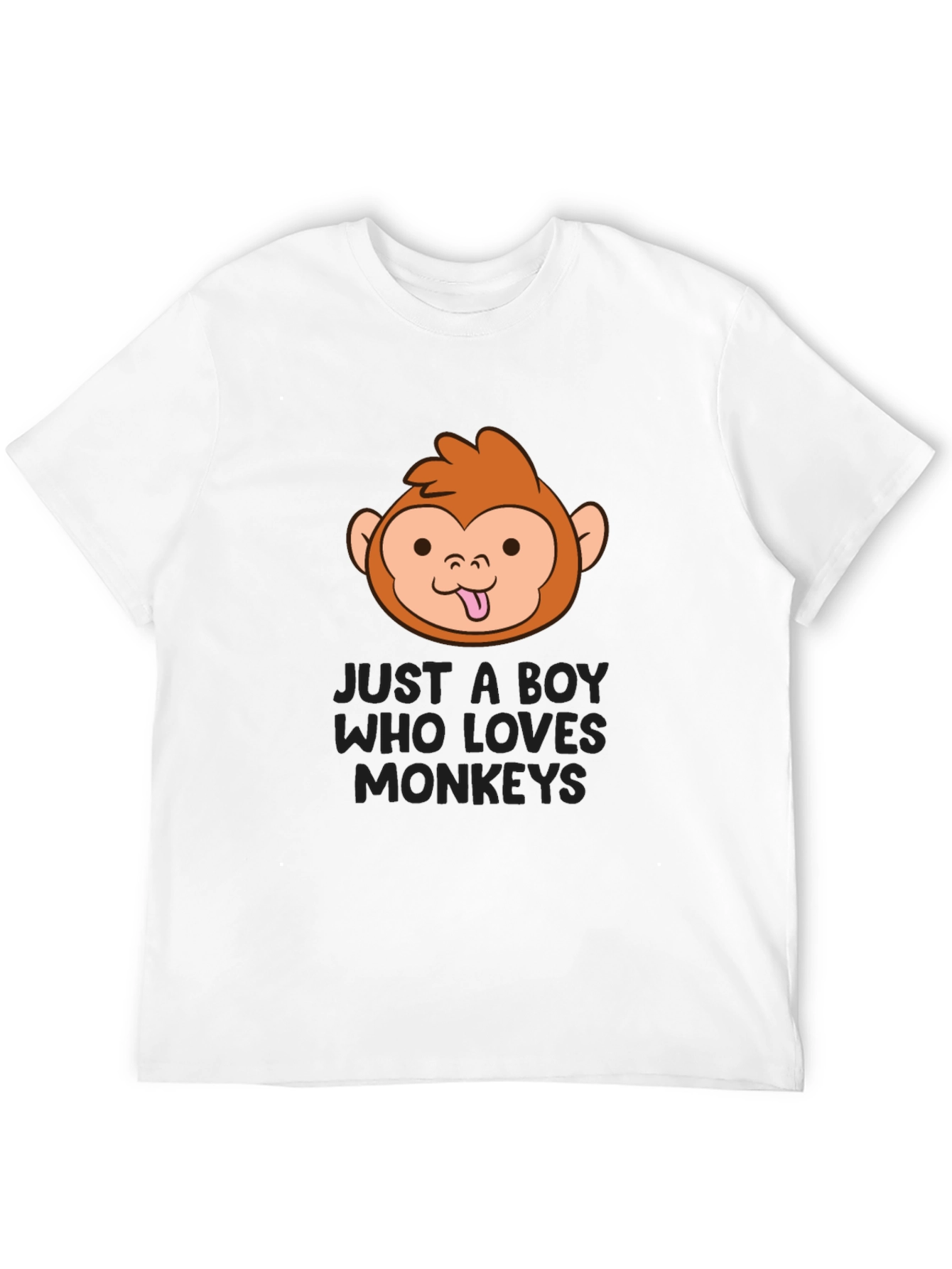 Funny Monkey Lover Boys Black T-Shirt