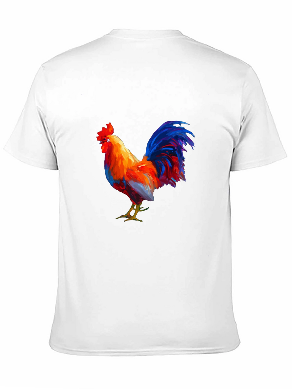 Rooster Graphic Tee - Black Cotton T-Shirt