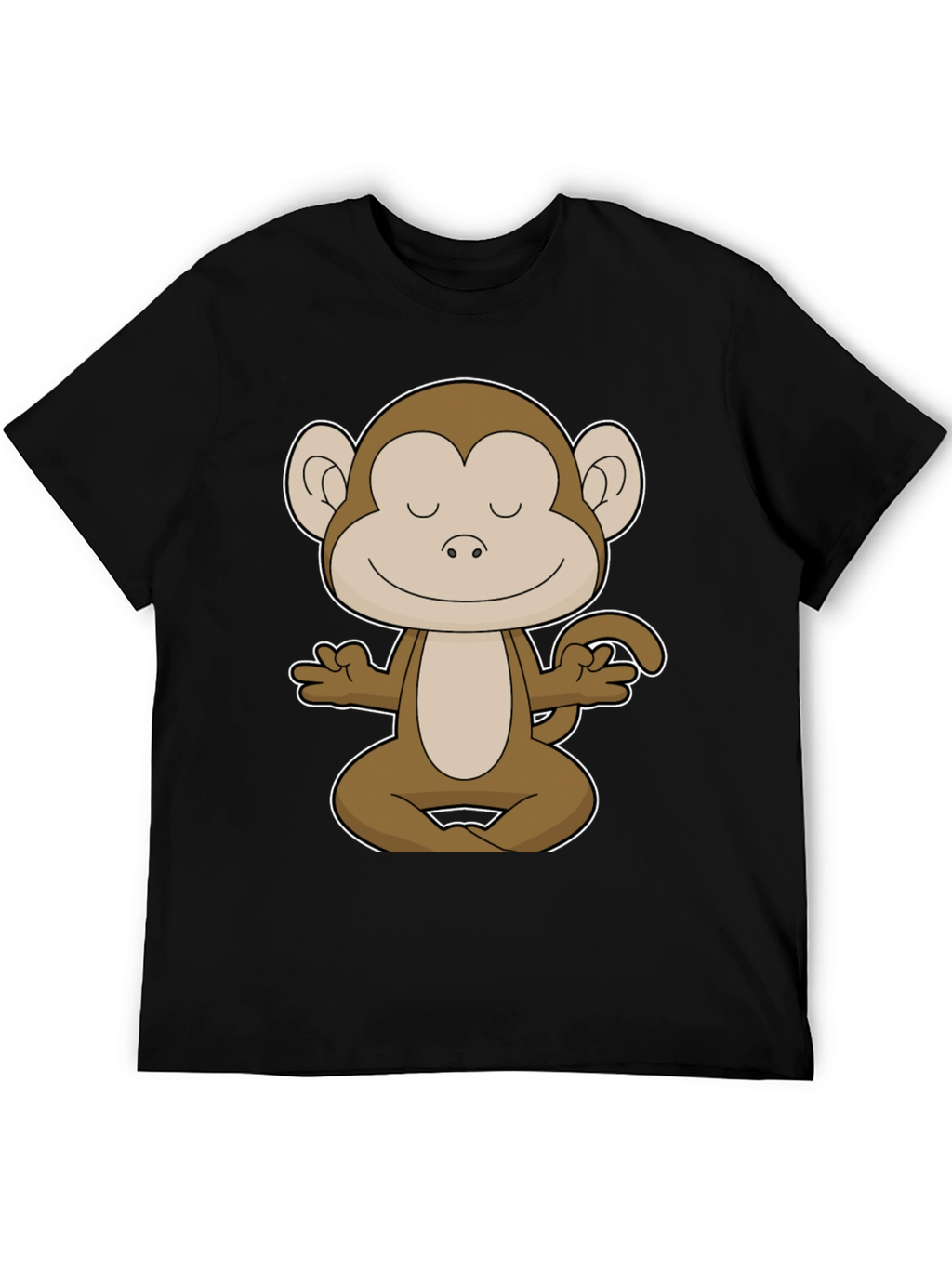 Meditating Monkey Graphic Tee - Yoga Funny T-Shirt