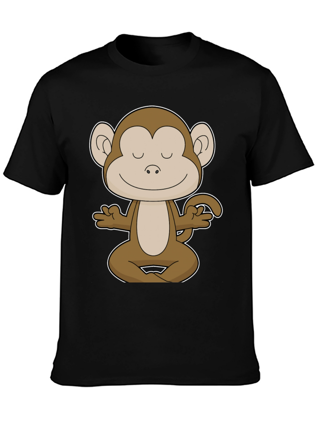 Meditating Monkey Graphic Tee - Yoga Funny T-Shirt