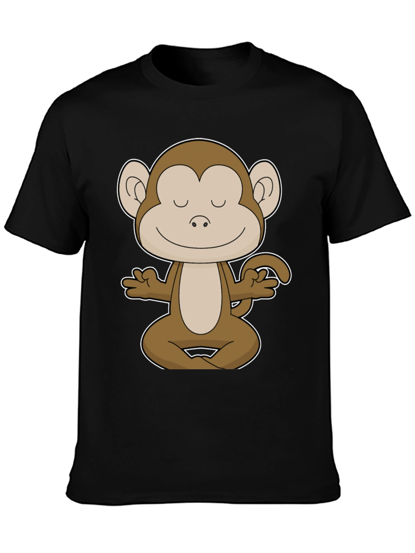 Meditating Monkey Graphic Tee - Yoga Funny T-Shirt