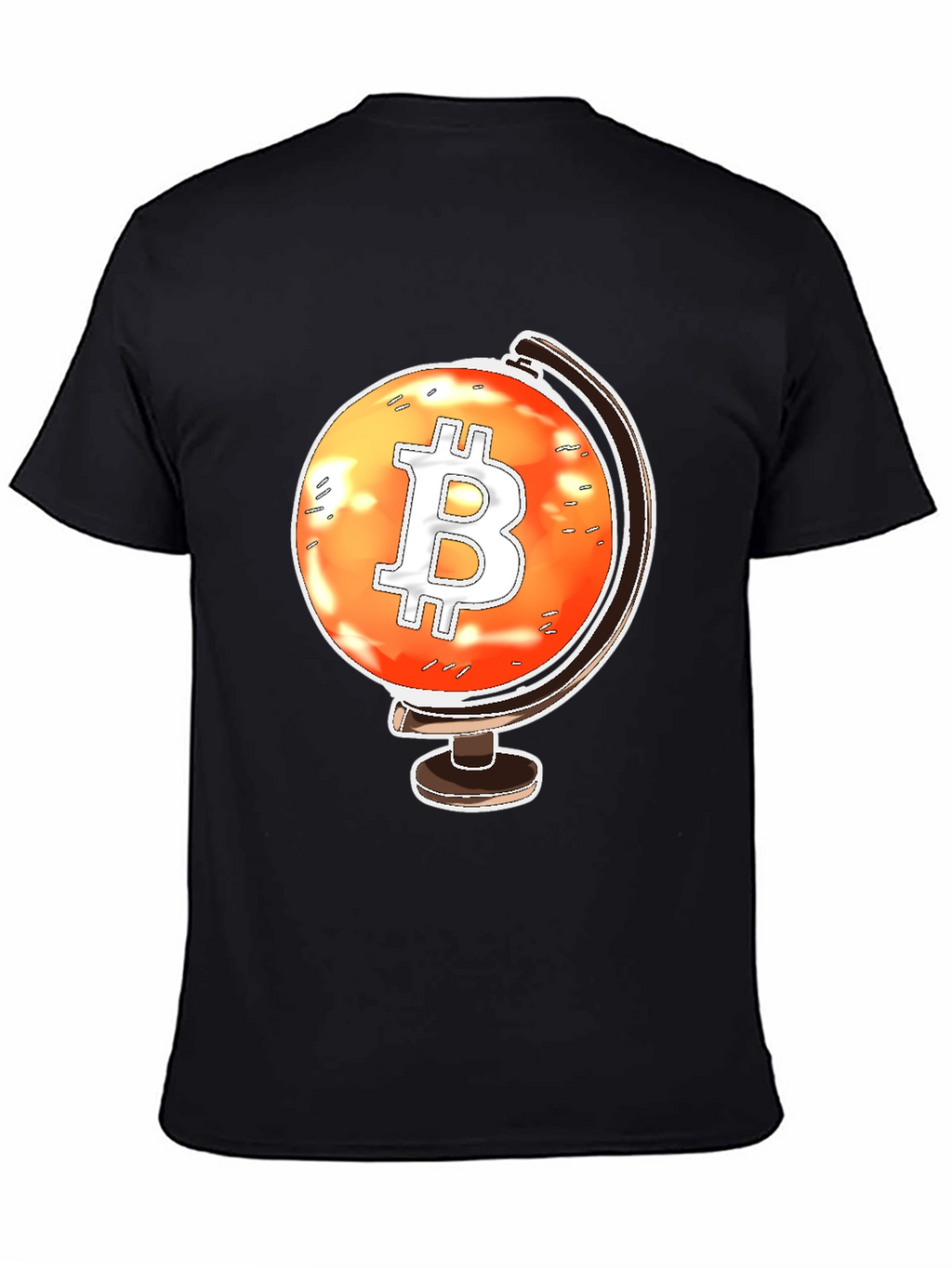Bitcoin Globe Black T-Shirt