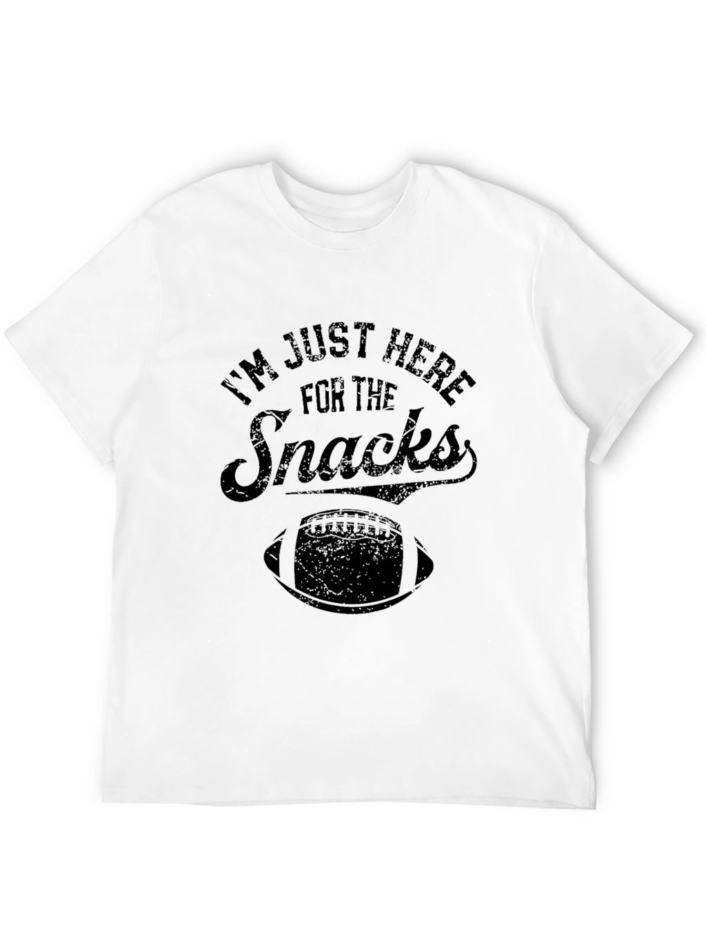 Im Just Here for the Snacks Football T-Shirt