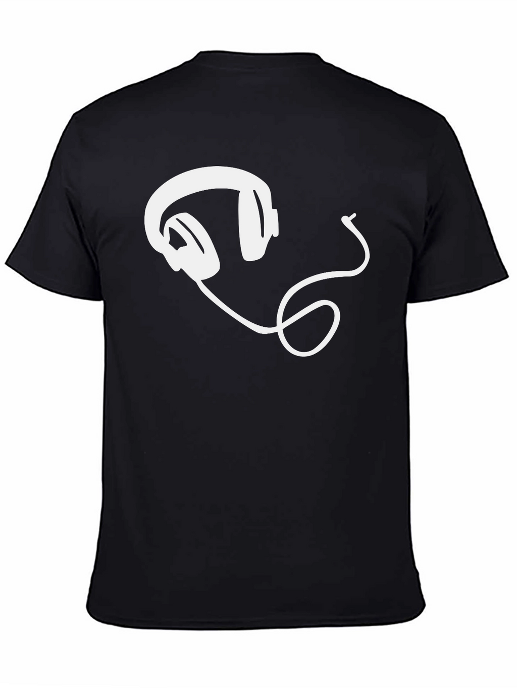 Cool Headphones Graphic Tee - Black