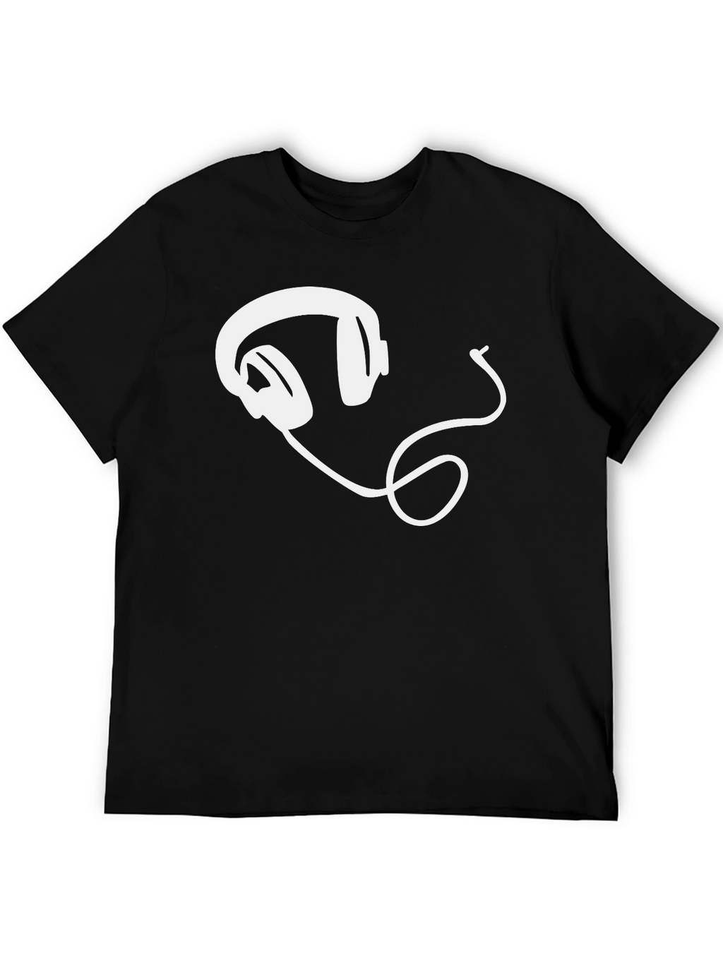 Cool Headphones Graphic Tee - Black