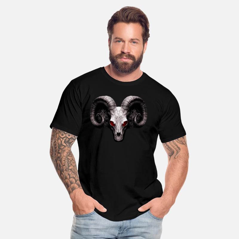Satanic Ram Skull Demon Eyes Gothic Grunge Alt Aes