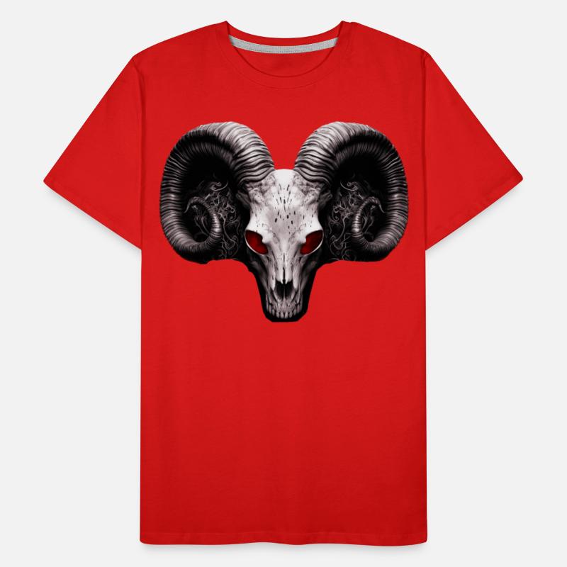 Satanic Ram Skull Demon Eyes Gothic Grunge Alt Aes