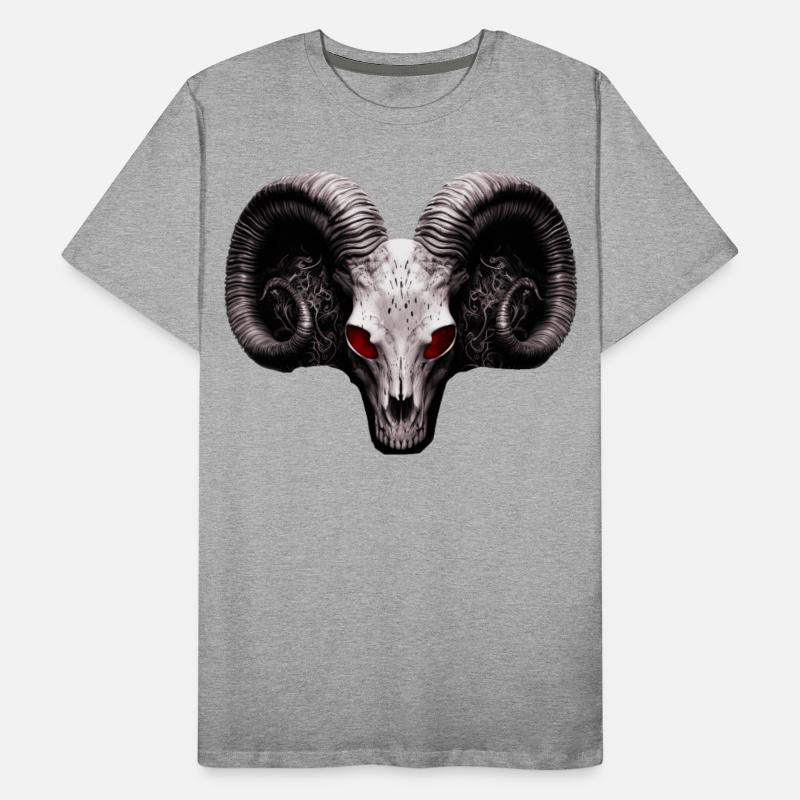Satanic Ram Skull Demon Eyes Gothic Grunge Alt Aes