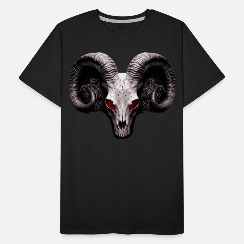 Satanic Ram Skull Demon Eyes Gothic Grunge Alt Aes