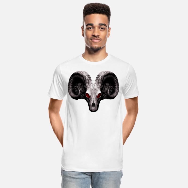 Satanic Ram Skull Demon Eyes Gothic Grunge Alt Aes