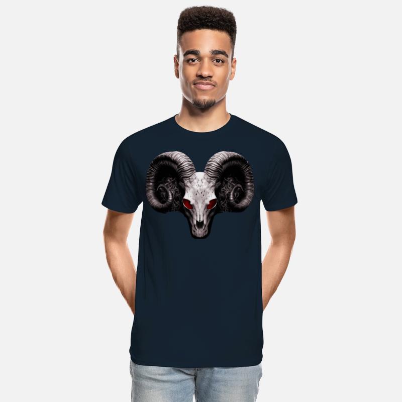 Satanic Ram Skull Demon Eyes Gothic Grunge Alt Aes