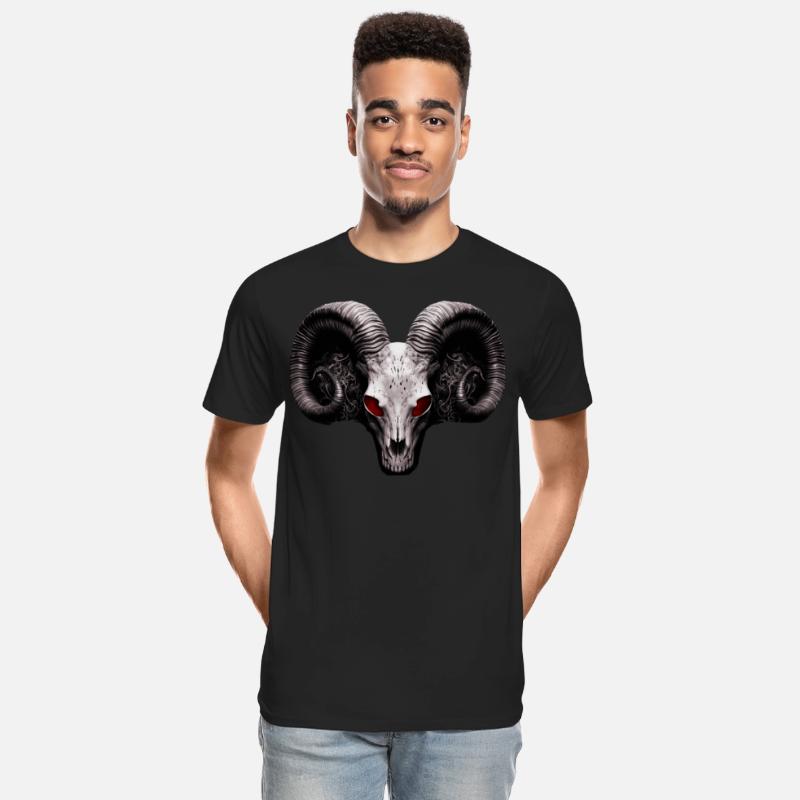 Satanic Ram Skull Demon Eyes Gothic Grunge Alt Aes