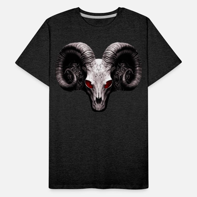 Satanic Ram Skull Demon Eyes Gothic Grunge Alt Aes