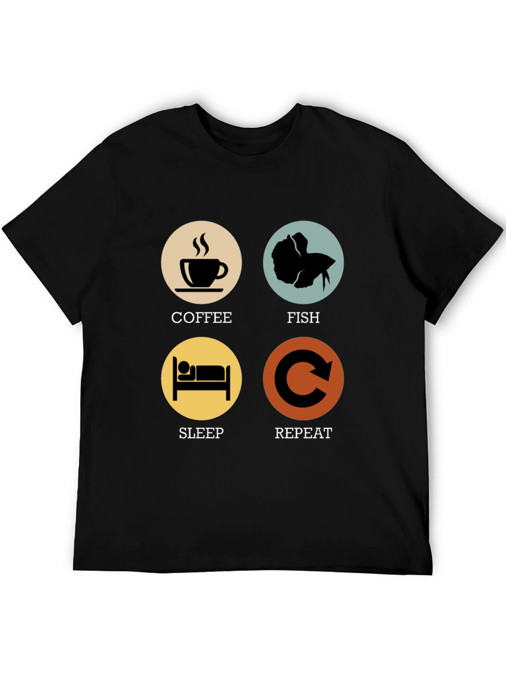 Coffee Fish Sleep Repeat T-Shirt
