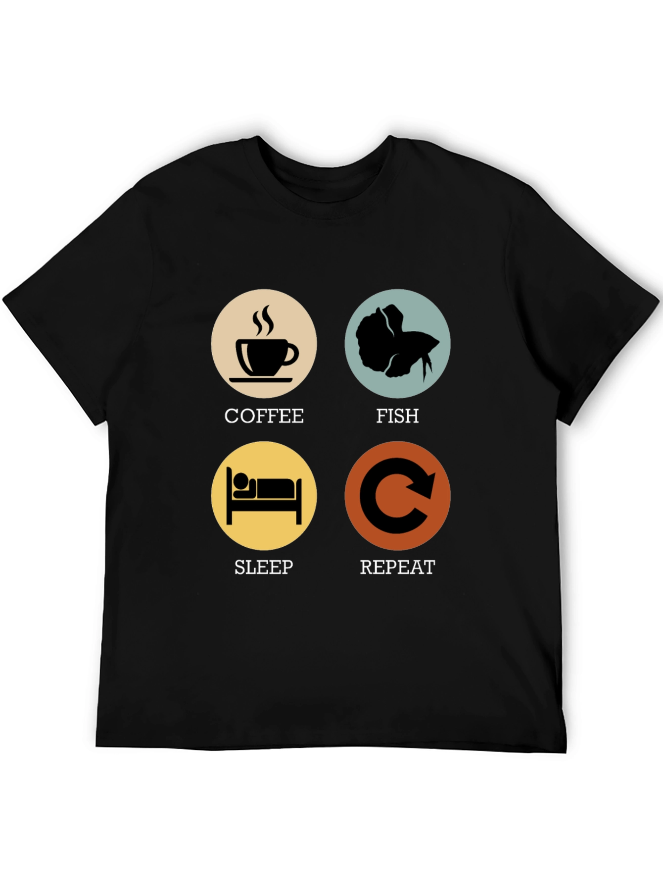 Coffee Fish Sleep Repeat T-Shirt