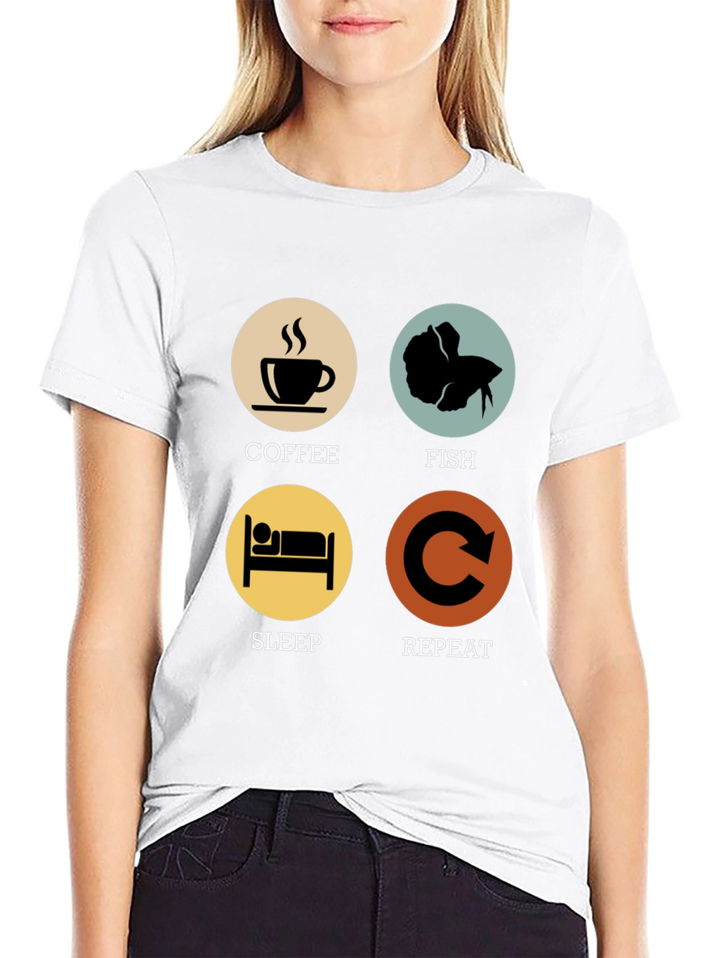 Coffee Fish Sleep Repeat T-Shirt