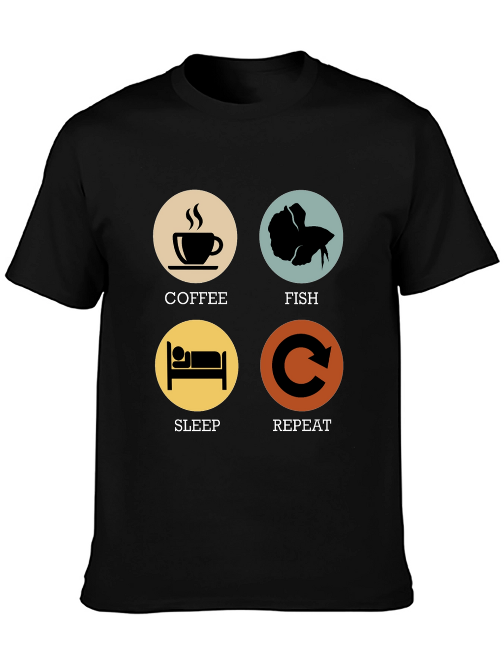 Coffee Fish Sleep Repeat T-Shirt